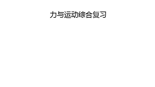苏科版八年级物理下册第9章力与运动复习课件