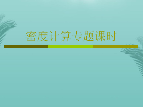 密度计算专题课时.2021优秀PPT