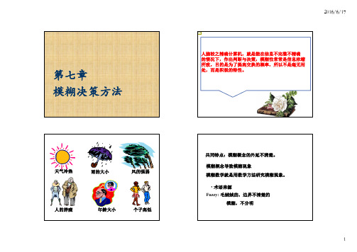 模糊决策方法