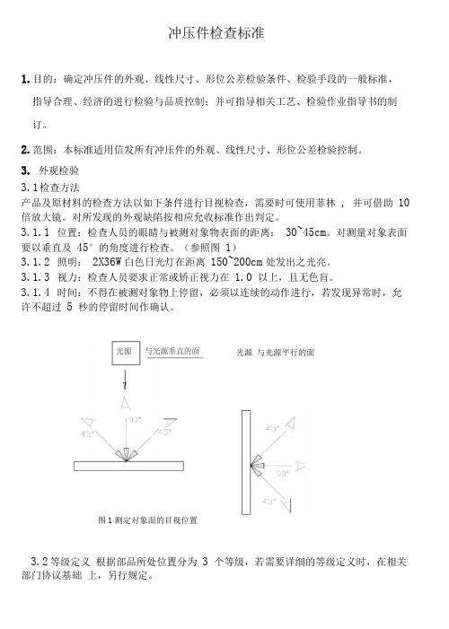 冲压件检查标准
