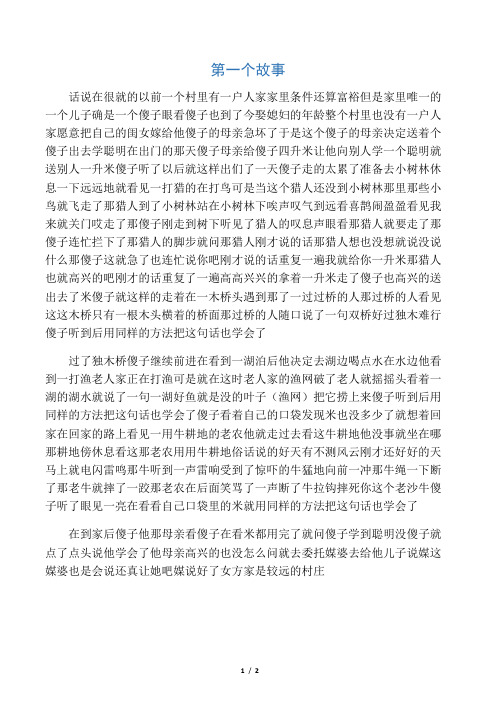 傻子的故事