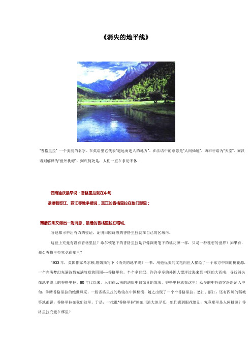 消失的地平线1