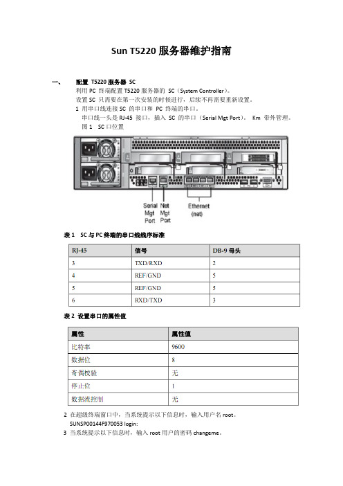Sun_T5220_服务器安装指南_V1.0