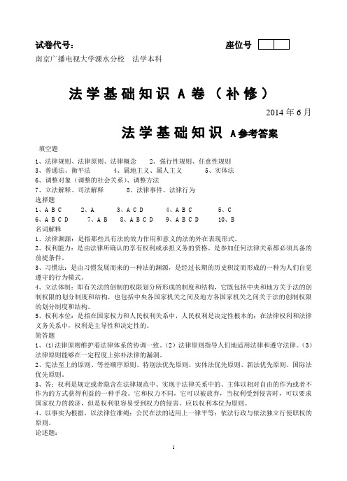 法学基础知识