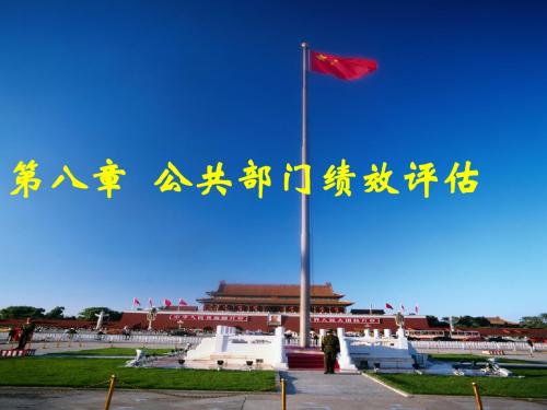 第八章  公共部门绩效评估