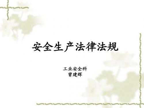 安全生产法律法规