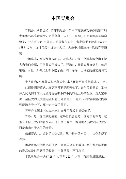 中国的青奥会