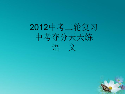 2012中考语文二轮复习 第二篇现代文阅读之说明文议论文课件 人教新课标版