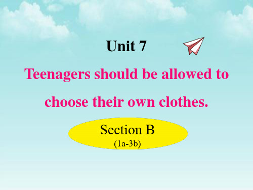 人教版新目标九年级英语课件-第七单元-unit7-Section B (1a-3b)