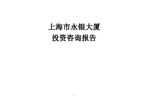 上海永银大厦投资咨询报告