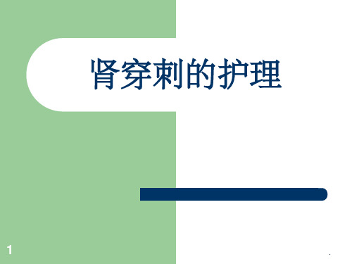 肾穿刺护理ppt课件