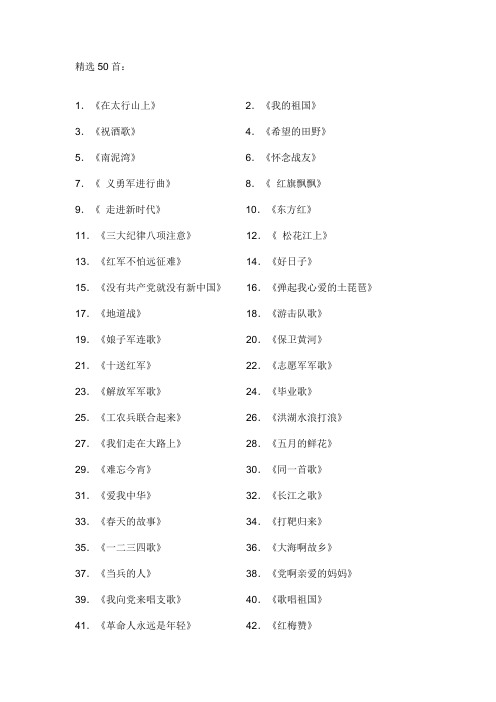 合唱曲目
