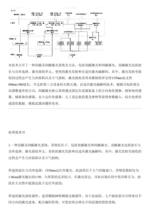 直瞄及间瞄激光系统及方法与设计方案