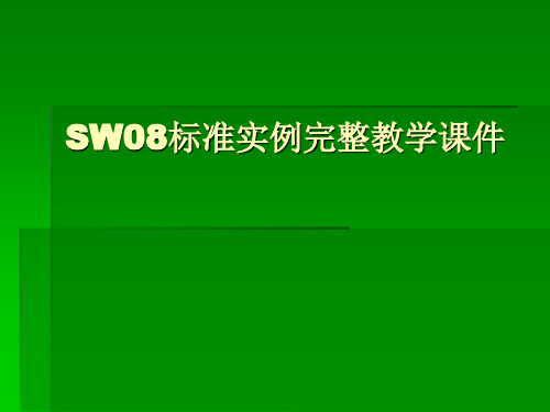 SW08标准实例完整教学课件