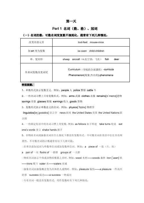 10天学会英语初级语法