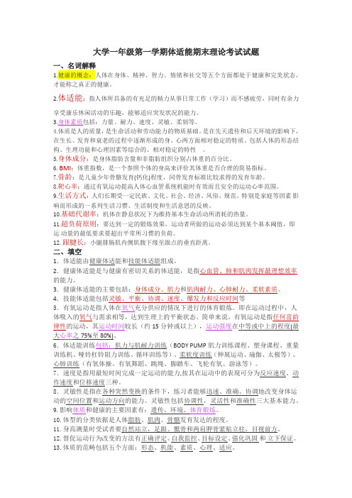 大学体适能
