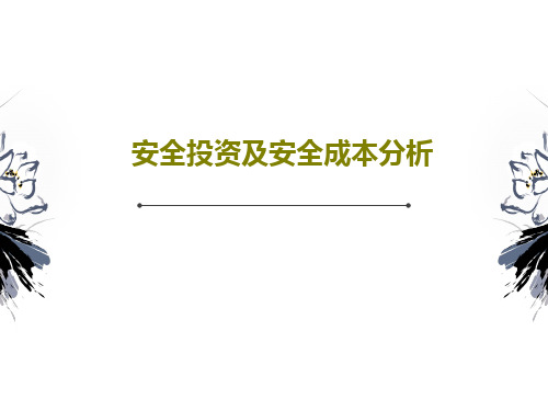 安全投资及安全成本分析72页PPT