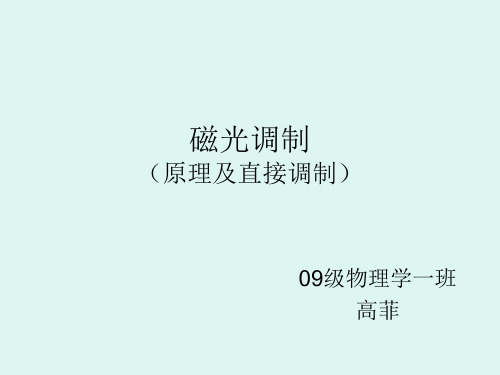 磁光调制