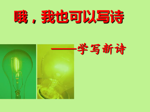 学写新诗优质课课件