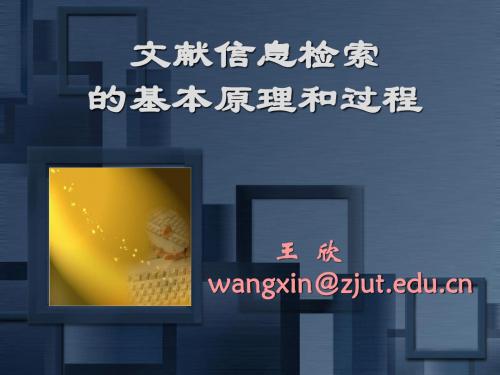 文献信息检索的基本原理