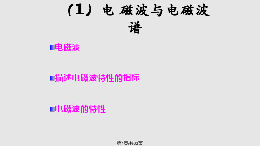 遥感的物理基础简PPT课件