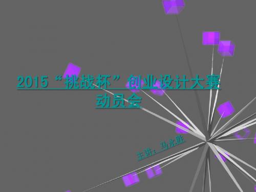 2015“挑战杯”创业设计大赛动员会