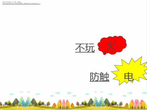 《不玩火防触电》PPT完美课件_苏教版