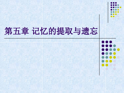 第5章 记忆的提取与遗忘[42页]