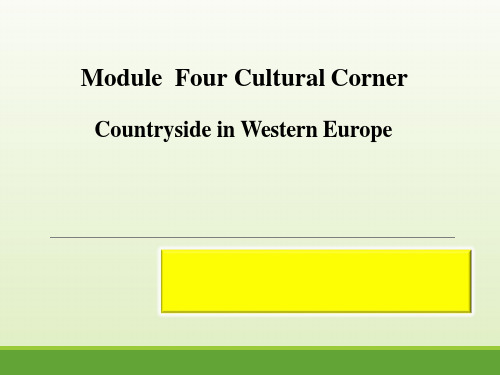 高中英语《Module 4 Cultural corner》优质教学课件设计