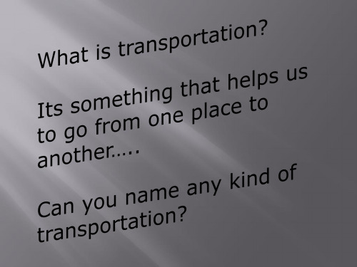 交通工具transportation ppt