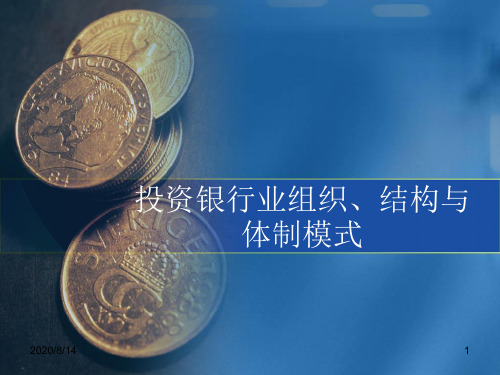投资管理-投资银行的组织、结构和体制模式 精品