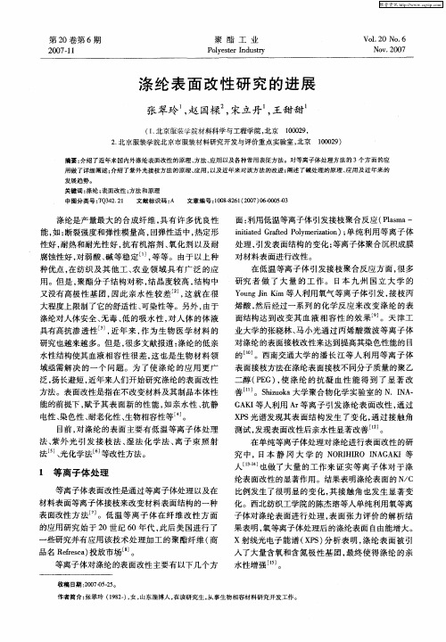 涤纶表面改性研究的进展