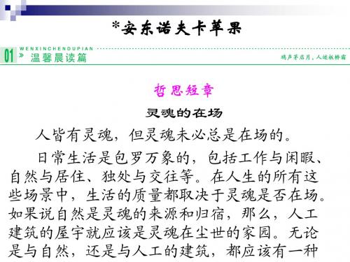人教版选修《外国小说欣赏》 安东诺夫卡苹果 课件