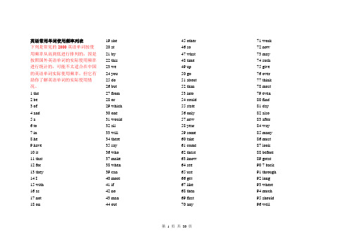 高中英语高频单词2000个(20页)