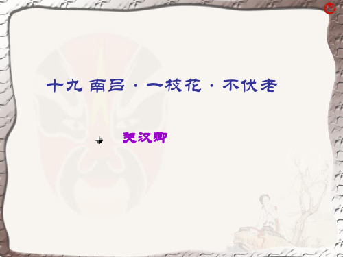 南吕一枝花