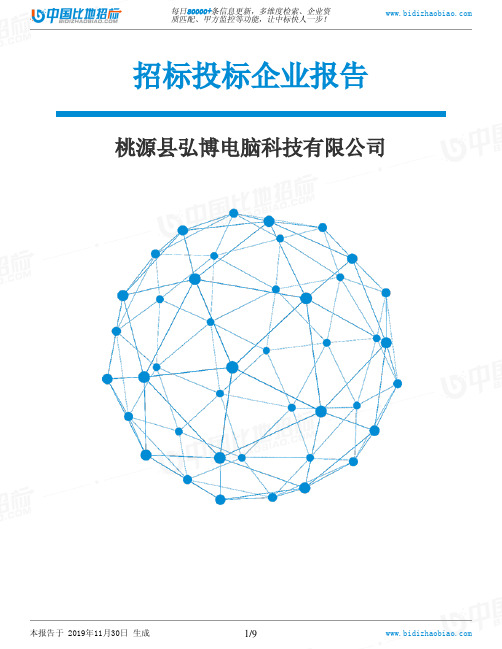 桃源县弘博电脑科技有限公司-招投标数据分析报告