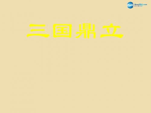 山东省泰安市新城实验中学2015年中考历史《三国鼎立》复习课件1