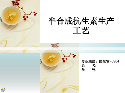 半合成抗生素生产工艺