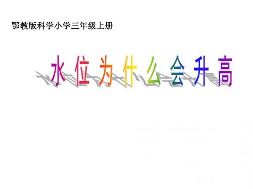 鄂教版小学科学三上《11水位为什么会升高》PPT课件