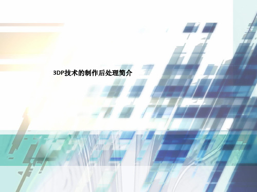 3DP技术的制作后处理简介
