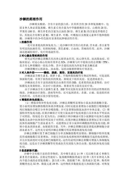 沙棘的药理认识