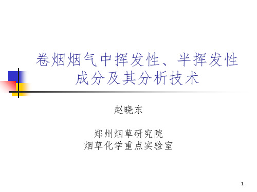 烟气挥发性、半挥发性成分及其分析技术