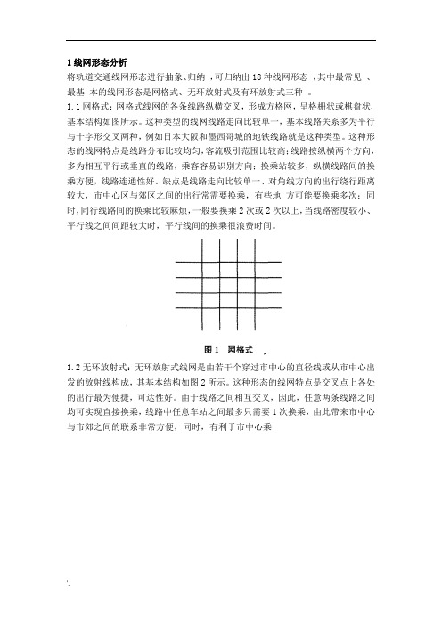 轨道交通线网形态分析