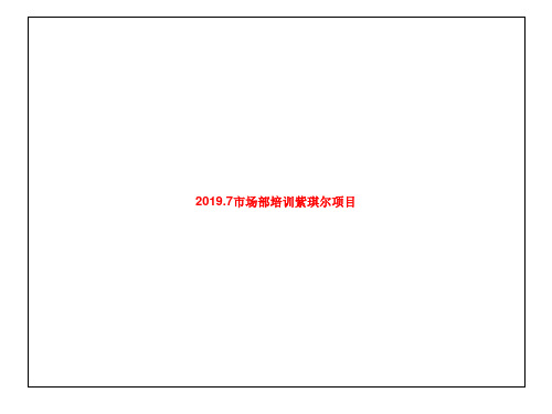 2019.7市场部培训紫琪尔项目