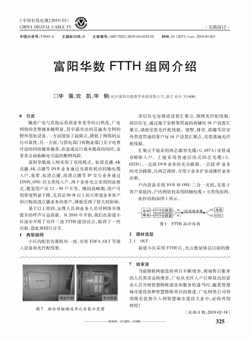 富阳华数FTTH组网介绍