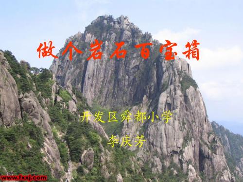 青岛版科学三下《做个岩石百宝箱》说课PPT课件
