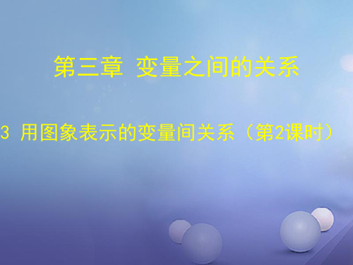 七年级数学下册3.3.2用图象表示的变量间关系课件2新版北师大版