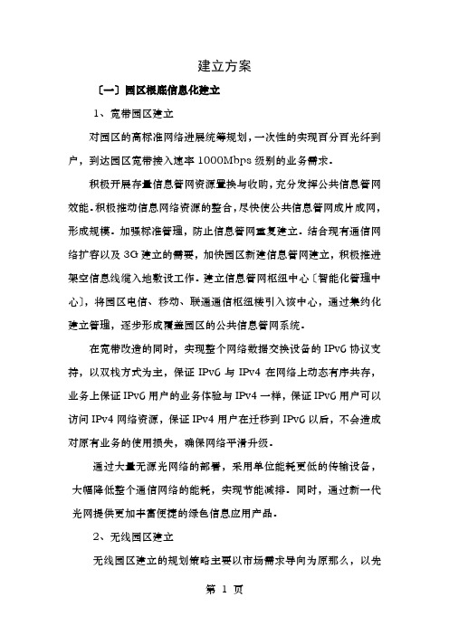 园区智慧园区建设方案