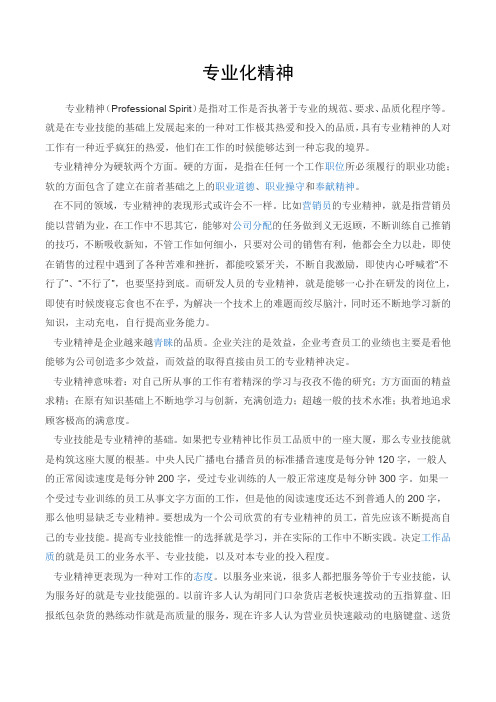 专业化精神