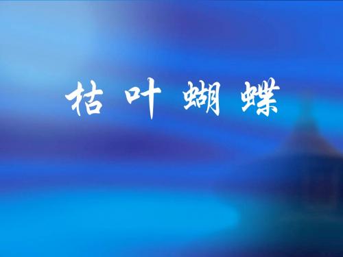 初中语文《枯叶蝴蝶》(共12张)ppt10